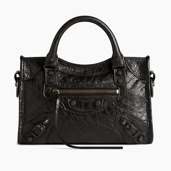 Balenciaga Le City Mini Crinkled Lambskin Leather Handbag - ACCEPTING OF… - Picture 13 of 13